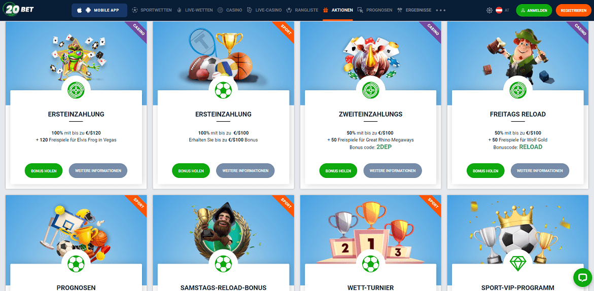 20bet Casino Angebote