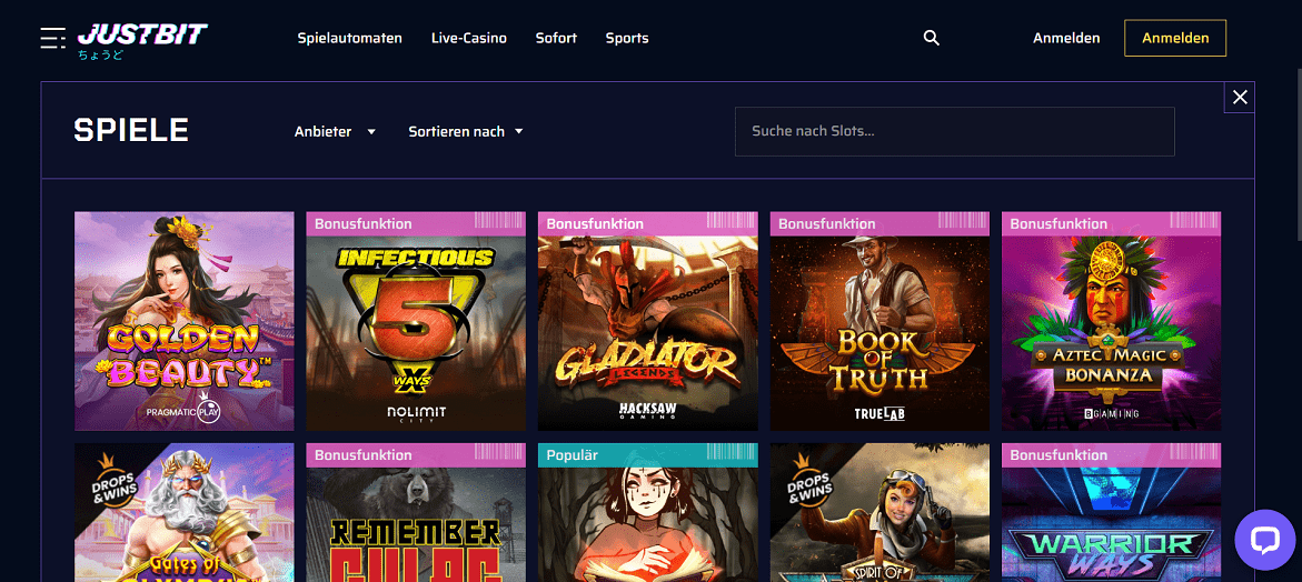 justbit casino spiele