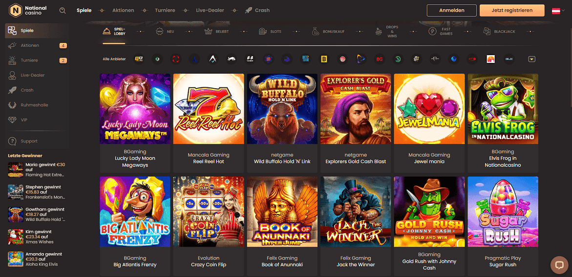 National Casino beste Spiele