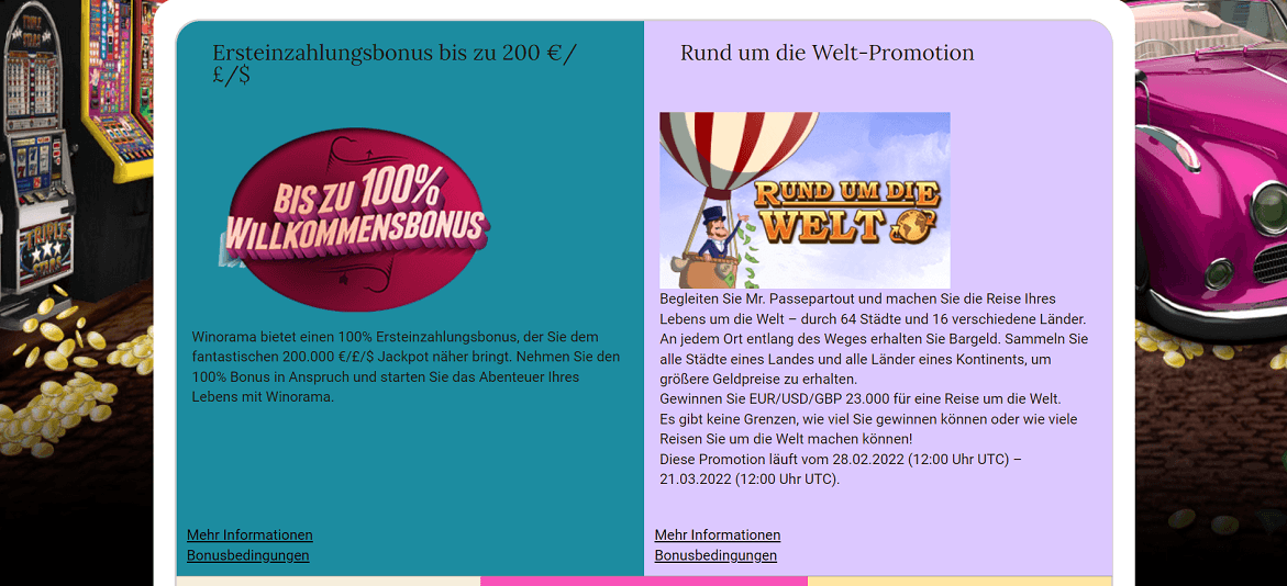 Winorama Casino Angebote